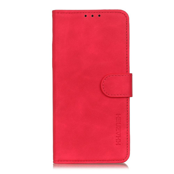 Alcatel 1B 2022 KHAZNEH Retro Texture Horizontal Flip Leatherette Phone Case(Red)