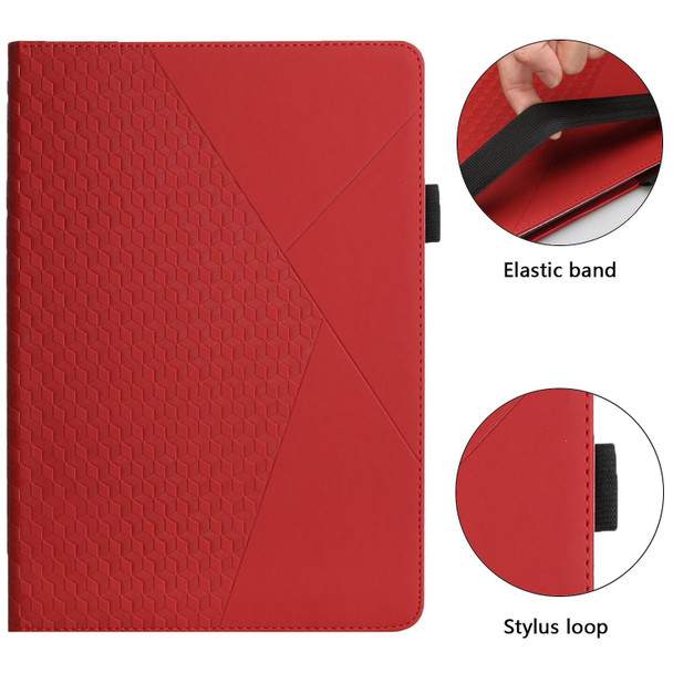 Rhombus Skin Feel Horizontal Flip Tablet Leather Tablet Case with Card Slots & Holder & Sleep / Wake-up Function - iPad Pro 11 2021 / 2020 / 2018(Red)