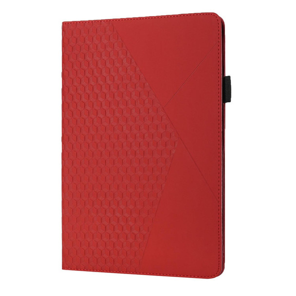 Rhombus Skin Feel Horizontal Flip Tablet Leather Tablet Case with Card Slots & Holder & Sleep / Wake-up Function - iPad Pro 11 2021 / 2020 / 2018(Red)