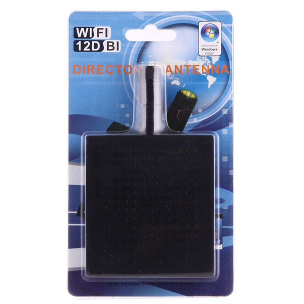 12dBi SMA Male Connector 5.8GHz Panel WiFi Antenna(Black)