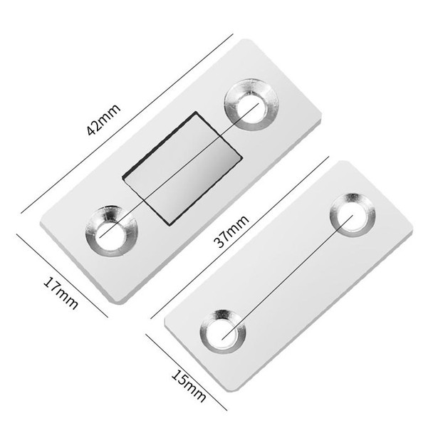 10 PCS Punch-Free Invisible Cabinet Door Magnetic Suction Launcher Door Suction Double Magnet Sliding Door Suction(Yellow Bronze)