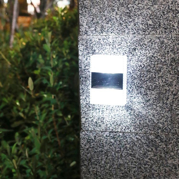 6 LED Solar Night Light Home Outdoor Decorative Garden Lamp(White Light)