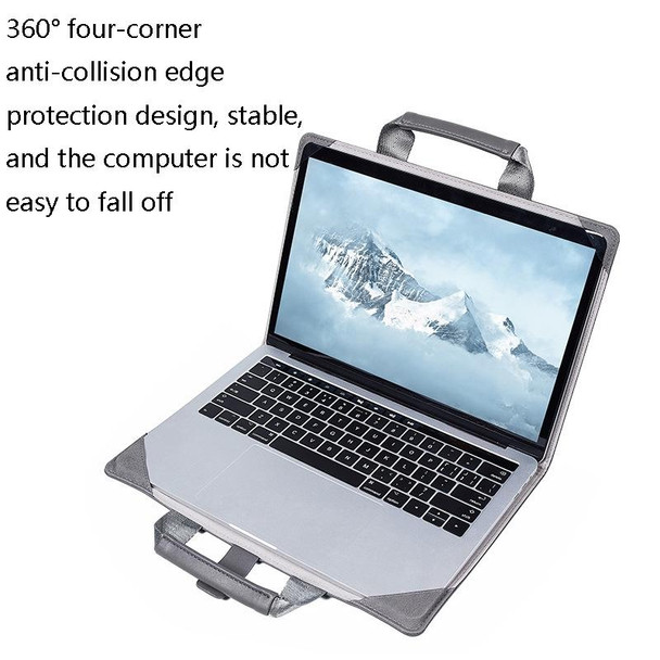 Book Style Laptop Protective Case Handbag - Macbook 13 inch(Black + Power Bag)