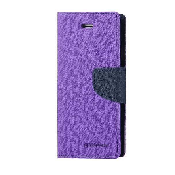 GOOSPERY FANCY DIARY for iPhone 8 Plus & 7 Plus   Cross Texture Horizontal Flip Leather Case with Card Slots & Wallet & Holder(Purple)