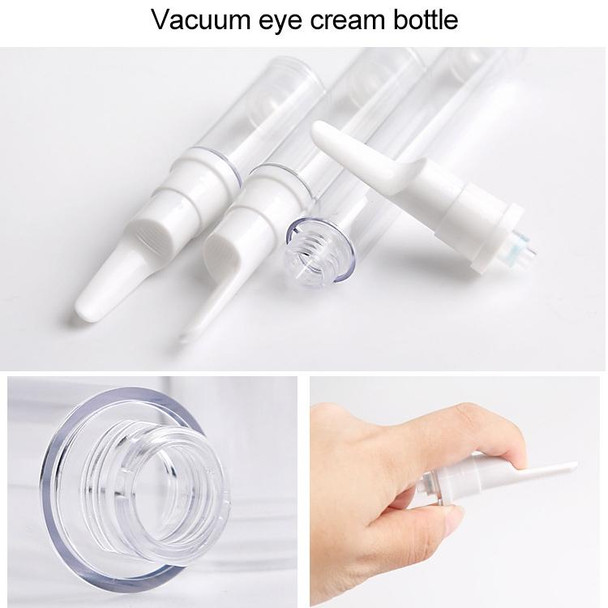 5 PCS Clear Empty Travel Portable Refillable Plastic Airless Vacuum Pump Bottle Containers, 15ml - Open Box (Grade A)