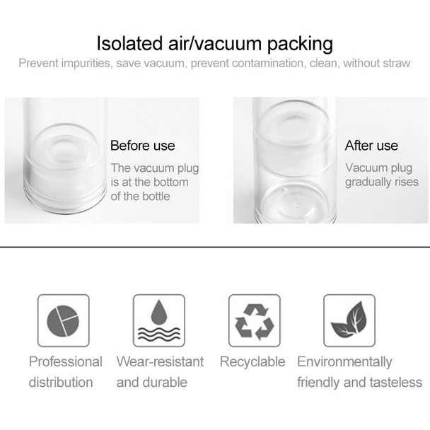 5 PCS Clear Empty Travel Portable Refillable Plastic Airless Vacuum Pump Bottle Containers, 15ml - Open Box (Grade A)