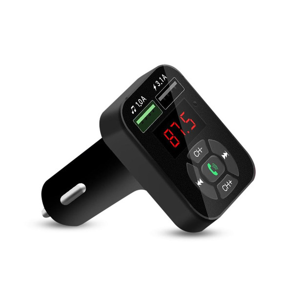 A9 Car FM Transmitter Hands-free Wireless Audio Receiver MP3 Player Dual USB Fast Charger - Open Box (Grade A)