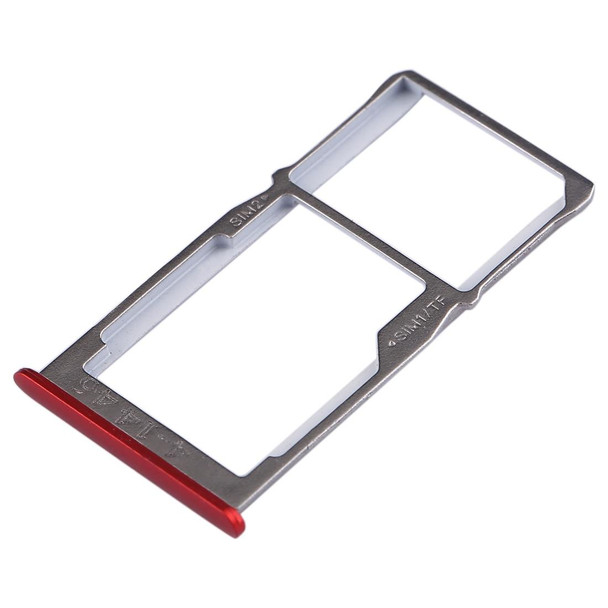 SIM Card Tray + SIM Card Tray / Micro SD Card Tray for Meizu 15(Red)