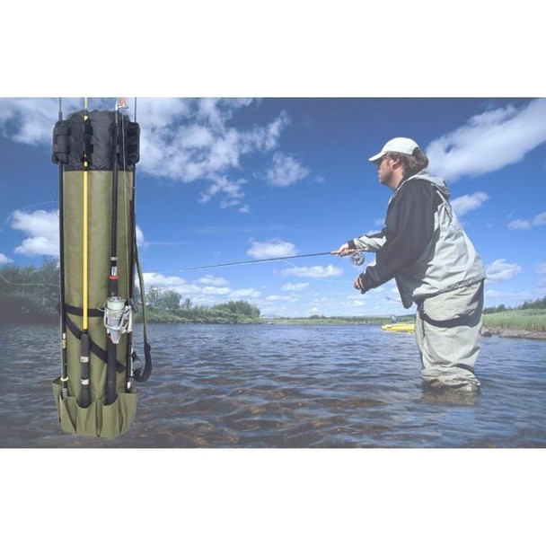 Multifunctional Fishing Rod Bag - Brown