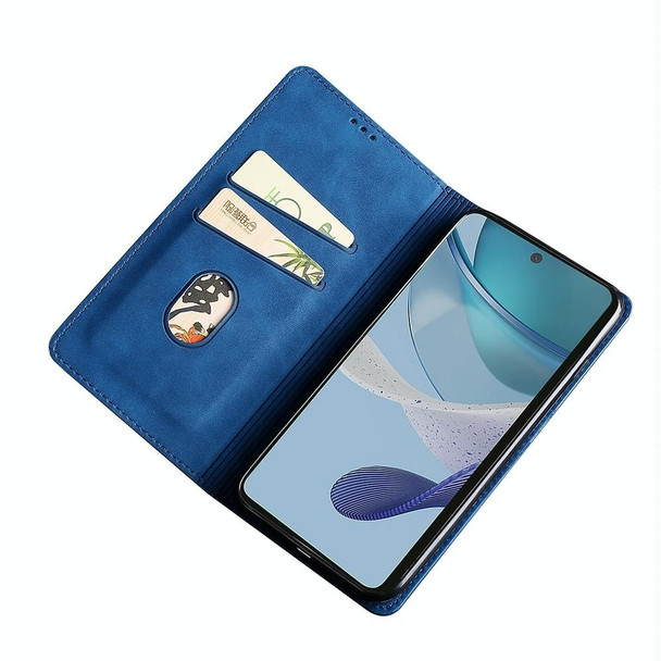 For ZTE Blabe V41 Smart 4G Skin Feel Magnetic Leather Phone Case(Blue)