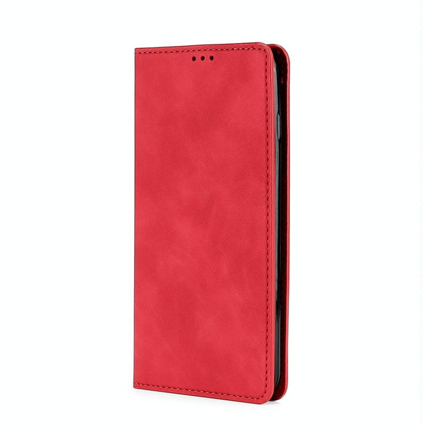 For ZTE Blade A53 4G Skin Feel Magnetic Leather Phone Case(Red)