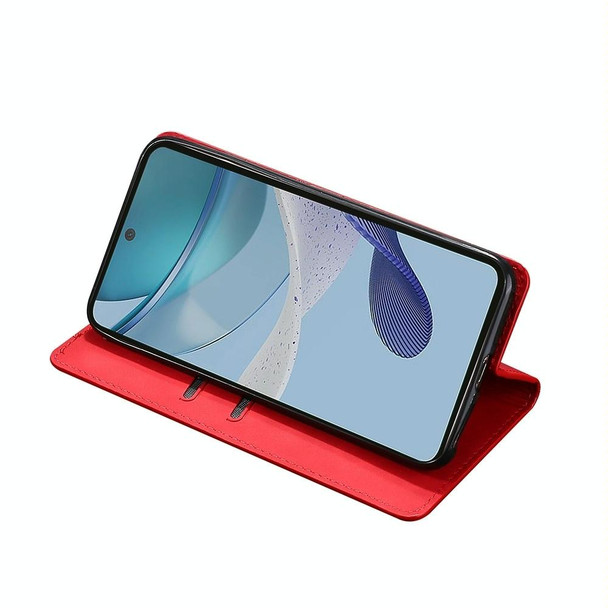 For ZTE Blade A53 4G Skin Feel Magnetic Leather Phone Case(Red)