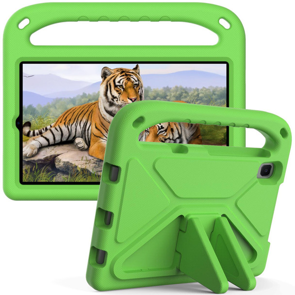 Samsung Galaxy Tab A 8.4 2020 SM-T307U Handle Portable EVA Shockproof Anti Falling Protective Case with Triangle Holder(Green)