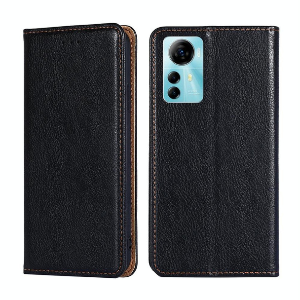 For ZTE Blabe V41 Smart 4G Gloss Oil Solid Color Magnetic Leather Phone Case(Black)
