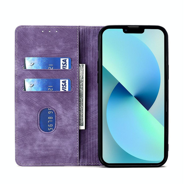 For Xiaomi Civi 3 5G RFID Anti-theft Brush Magnetic Leather Phone Case(Purple)