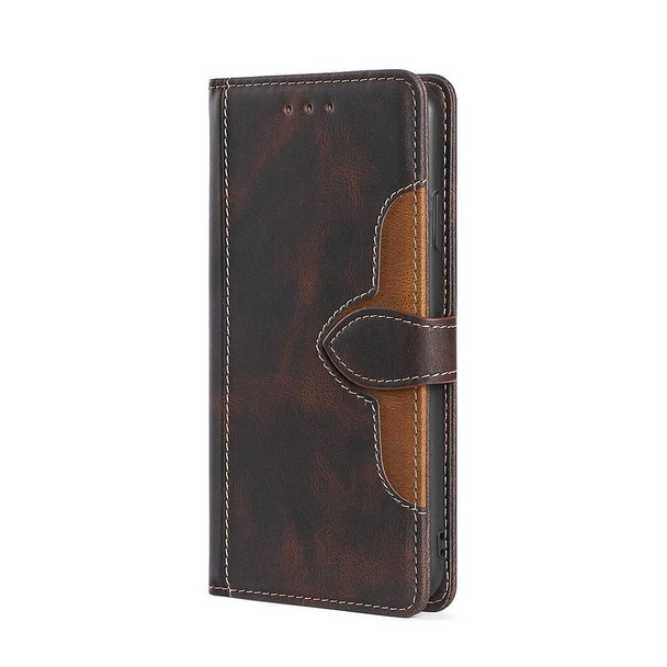For ZTE Blade A53 4G Skin Feel Magnetic Buckle Leather Phone Case(Brown)