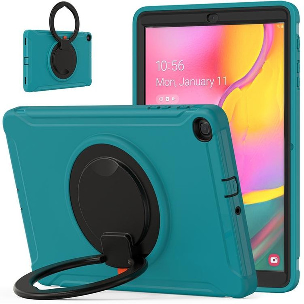 Samsung Galaxy Tab A 10.1 T515/T510 2019 Shockproof TPU + PC Protective Case with 360 Degree Rotation Foldable Handle Grip Holder & Pen Slot(Blue)