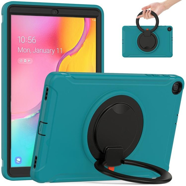 Samsung Galaxy Tab A 10.1 T515/T510 2019 Shockproof TPU + PC Protective Case with 360 Degree Rotation Foldable Handle Grip Holder & Pen Slot(Blue)