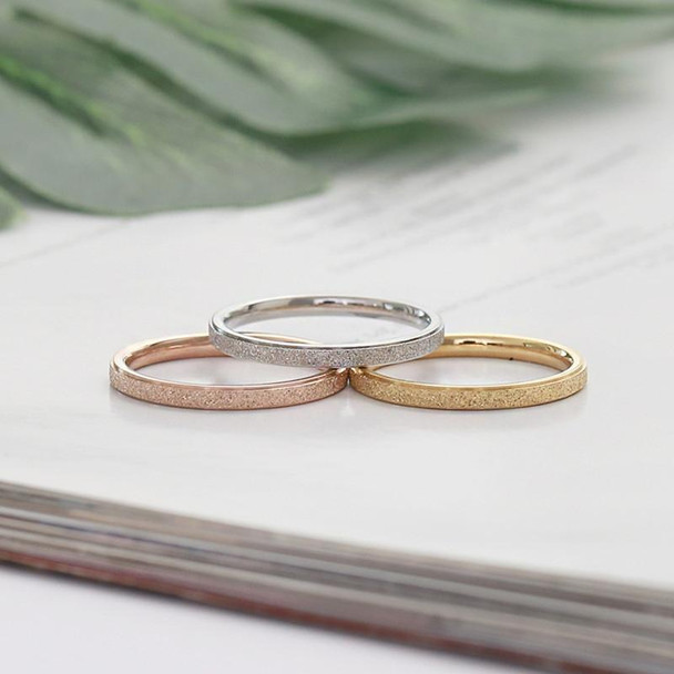 4 PCS Three Lifetimes Titanium Steel Couple Rings Very Fine Frosted Ring, Size: US Size 4(Silver)
