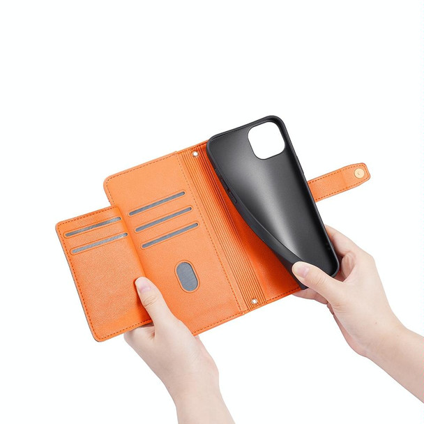 For ZTE Blade A53 4G Lite Sheep Texture Cross-body Zipper Wallet Leather Phone Case(Orange)