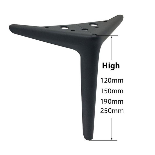 LH-XY-0010 Sofa Cabinet Metal Leg Furniture Leg, Height: 15cm(Gun Black)