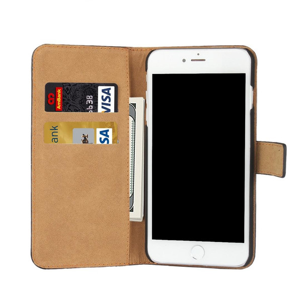 iPhone 8 & 7 Genuine Split Horizontal Flip Leather Case with Holder & Card Slots & Wallet(Green)