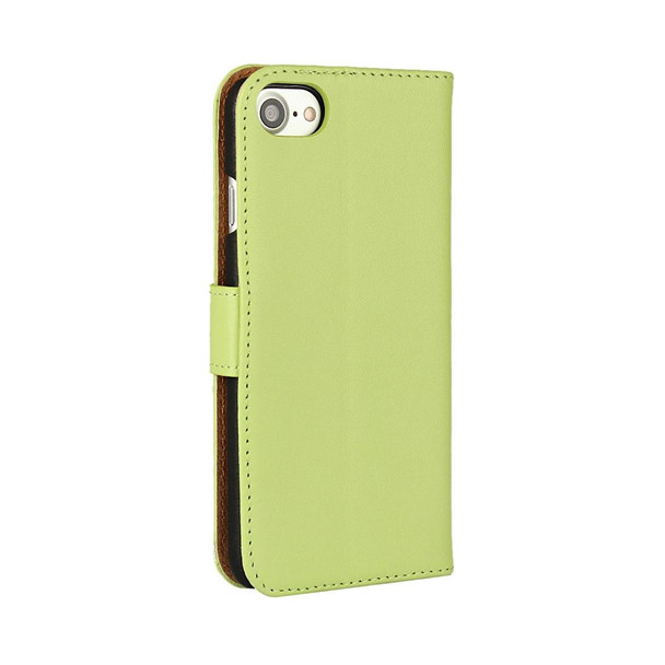 iPhone 8 & 7 Genuine Split Horizontal Flip Leather Case with Holder & Card Slots & Wallet(Green)
