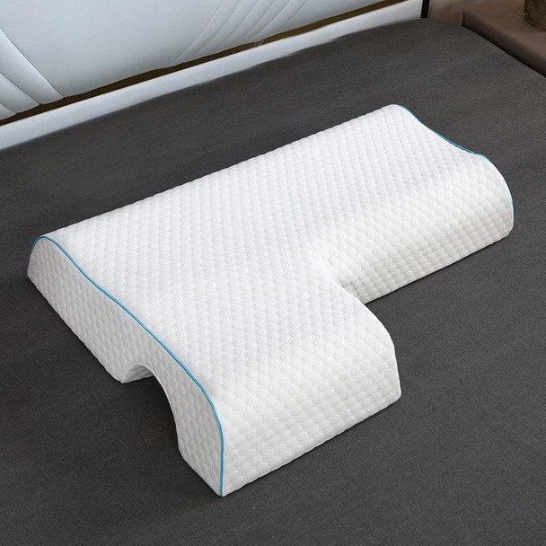 65x49x12cm Couple Pillow Sleep Aid Memory Pillow Protect The Cervical Spine Pillow, Colour: Right Arm (Water Cube)