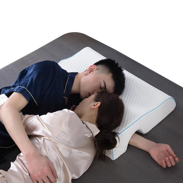 65x49x12cm Couple Pillow Sleep Aid Memory Pillow Protect The Cervical Spine Pillow, Colour: Right Arm (Water Cube)