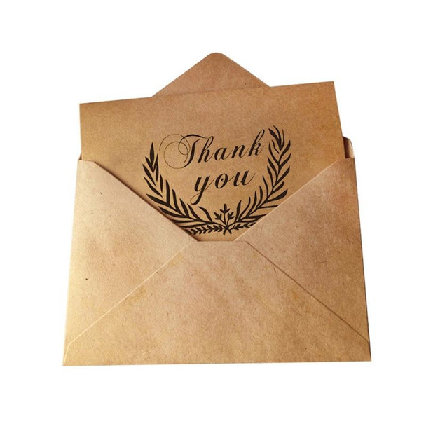 15 PCS Vintage Kraft Paper Simple Blessing Message Card Holiday Universal Thank You Card(15)