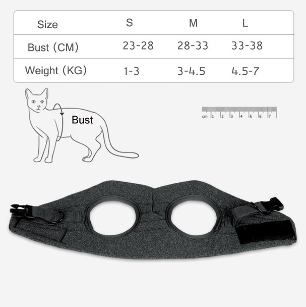 Cat Leash Pet Chest Harness Leash, Size: M(Pink)