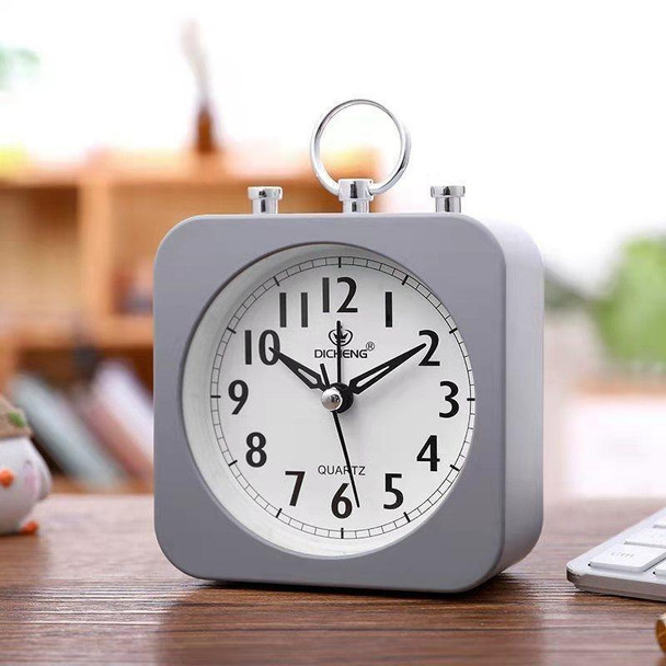 2 PCS Lazy Silent Small Alarm Clock Office Home Desktop Clock(Black)