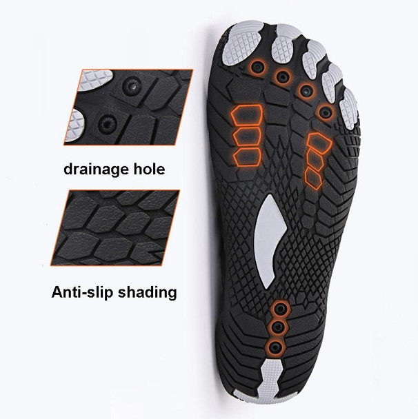 Outdoor Sports Hiking Shoes Antiskid Fishing Wading Shoes Lovers Beach Shoes, Size: 38(Black)