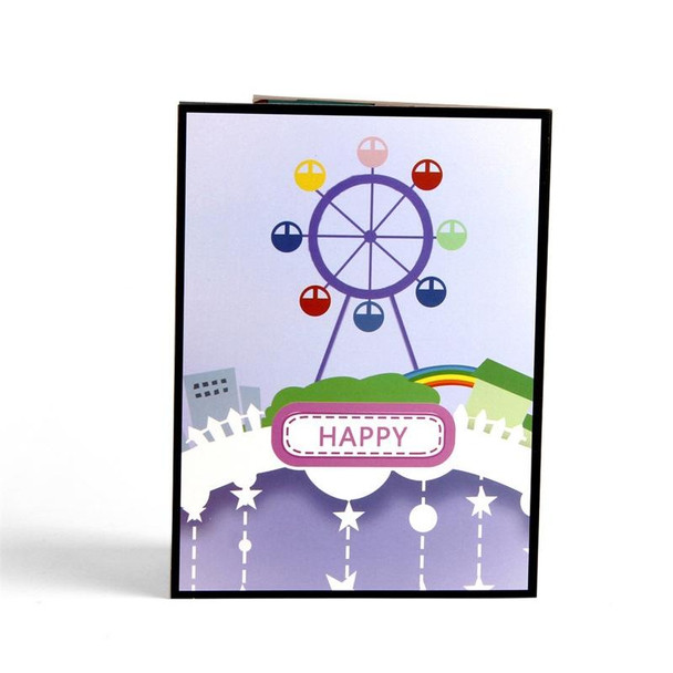 Color Ferris Wheel Three-Dimensional Greeting Card 3D Handmade Card