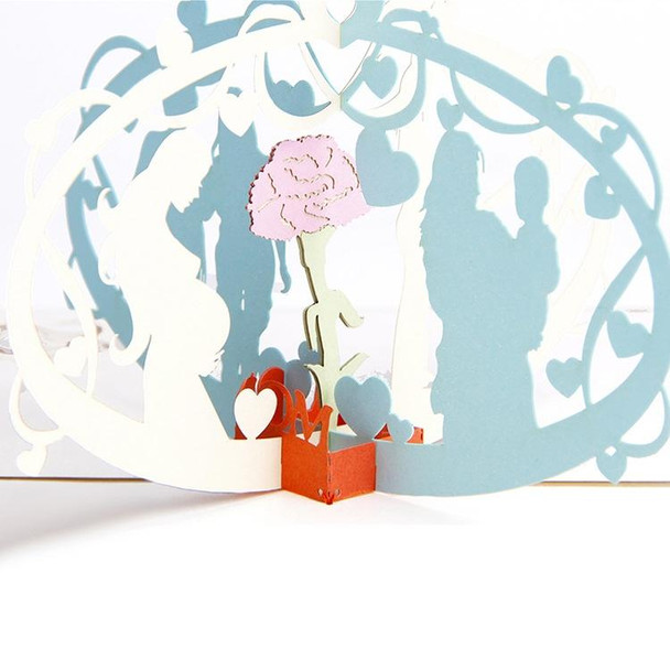 2 PCS Mother Day 3D Three-Dimensional Greeting Card Me And Mom Small Card