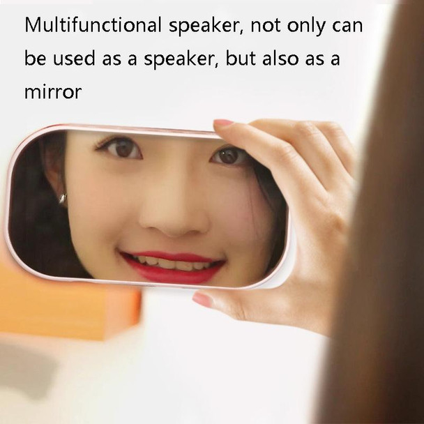 S2 Desktop Alarm Block Bluetooth Speaker Home Mirror Audio Support FM / TF Card(Silver Gray)