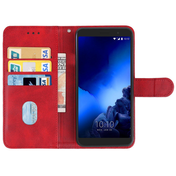 Leather Phone Case -  Alcatel 1x Fingerprint Version(Red)