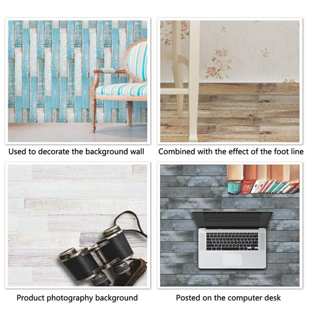 PVC Wood Grain Wall Stickers Bedroom Waterproof Wood Board Stickers Living Room Self-Adhesive Non-Slip Floor Stickers, Specification: Dumb Film Style(MBT001)