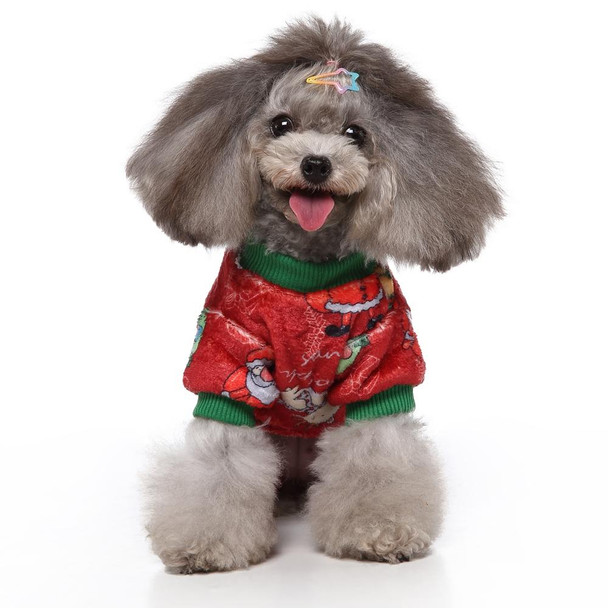 Halloween Christmas Day Pets Dress Up Clothes Pet Funny Clothes, Size: L(SDZ137 Christmas Circle)