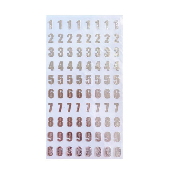 10 Sets Hand Account Alphanumeric Sticker Diary Plan DIY Sticker Set(Hot Silver Number)