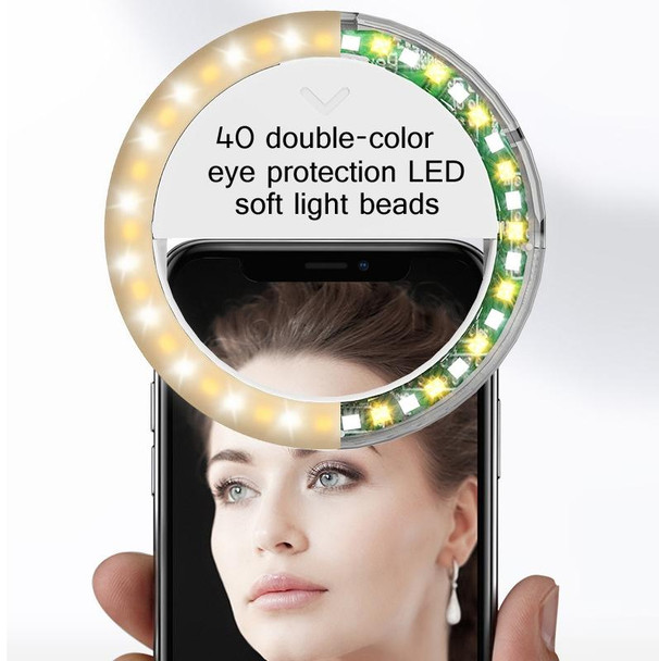 2 PCS XJ17 Large-Capacity Live Video Conference Fill Light Ring Light Mobile Phone Selfie LED Fill Light(Cat Ears)