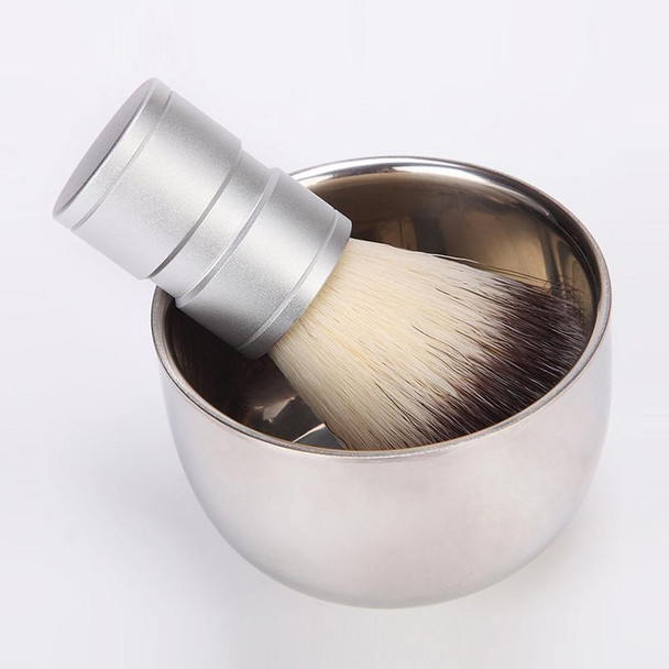 Stainless Steel Animal Hair Beard Brush Manual Stirring And Foaming Shaving Tool, Specification: Bowl + Brush