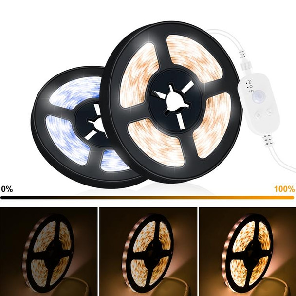 LED Light Strip USB Human Intelligent Induction Waterproof Light Strip 2835 Patch Cabinet Wardrobe Soft Light Strip 0.5m(6500K Cold White)