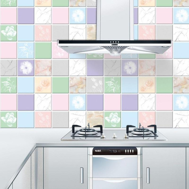 2 PCS Kitchen Anti-Smoke Tile Wall Stickers Stove Wallpaper(Happy Every Day)