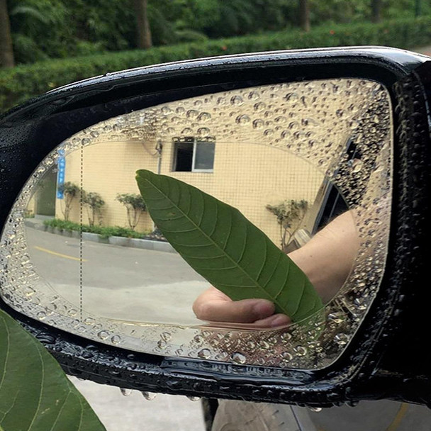 10 PCS Rainproof Anti-Fog And Anti-Reflective Film - Car Rearview Mirror Ellipse 100x150mm(Transparent)