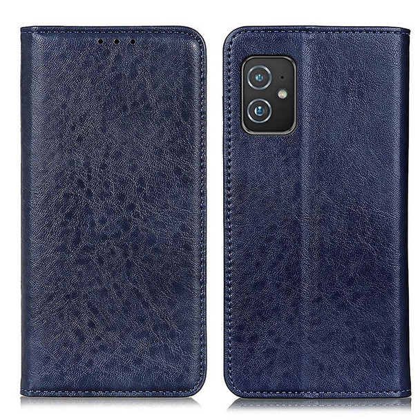 Asus Zenfone 8 Magnetic Crazy Horse Texture Horizontal Flip Leatherette Case with Holder & Card Slots & Wallet(Blue)