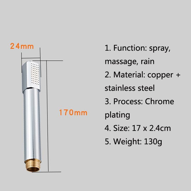 Brass Stainless Steel Hand-Held Pressurized Shower Head(Round)