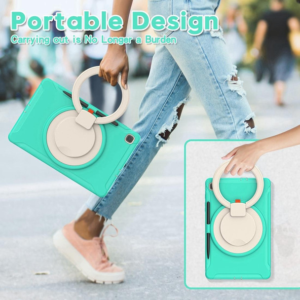 Shockproof TPU + PC Protective Case with 360 Degree Rotation Foldable Handle Grip Holder & Pen Slot - Samsung Galaxy Tab S6 Lite 10.4 inch P610(Mint Green)