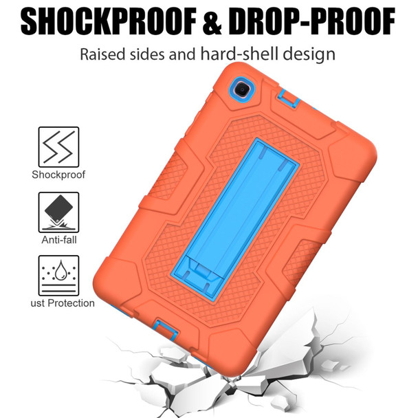 Samsung Galaxy Tab A 8.4 (2020) / T307 Contrast Color Robot Shockproof Silicone + PC Protective Case with Holder(Orange Blue)
