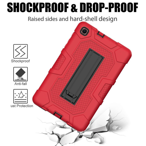 Samsung Galaxy Tab A 8.4 (2020) / T307 Contrast Color Robot Shockproof Silicone + PC Protective Case with Holder(Red Black)
